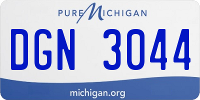 MI license plate DGN3044