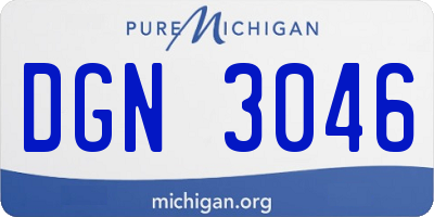 MI license plate DGN3046