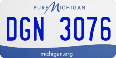 MI license plate DGN3076
