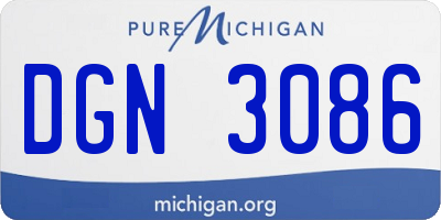 MI license plate DGN3086