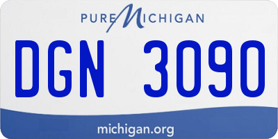 MI license plate DGN3090