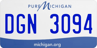 MI license plate DGN3094