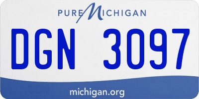 MI license plate DGN3097