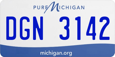 MI license plate DGN3142