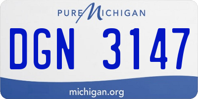 MI license plate DGN3147