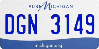 MI license plate DGN3149