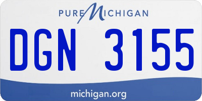 MI license plate DGN3155