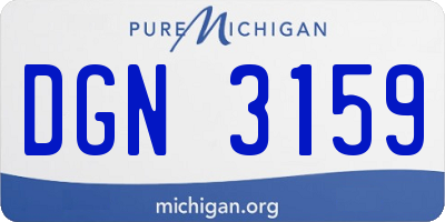 MI license plate DGN3159