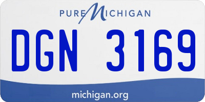 MI license plate DGN3169