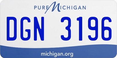 MI license plate DGN3196