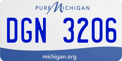 MI license plate DGN3206