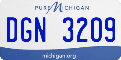 MI license plate DGN3209