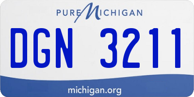 MI license plate DGN3211