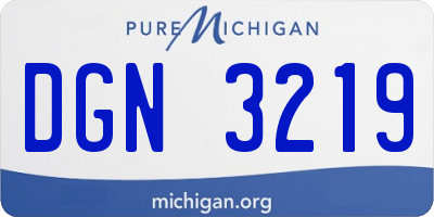 MI license plate DGN3219
