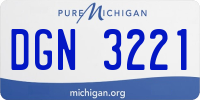 MI license plate DGN3221