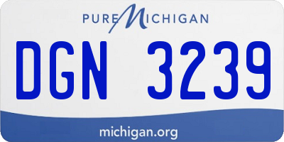 MI license plate DGN3239
