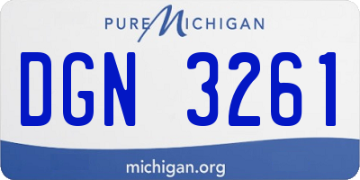 MI license plate DGN3261