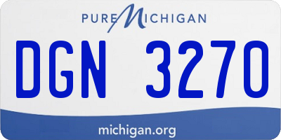 MI license plate DGN3270
