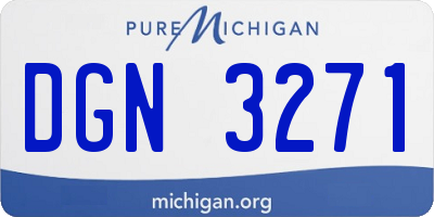 MI license plate DGN3271