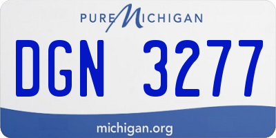 MI license plate DGN3277