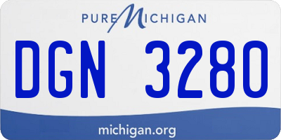 MI license plate DGN3280