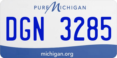 MI license plate DGN3285