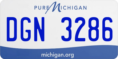 MI license plate DGN3286