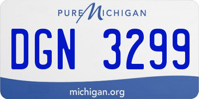 MI license plate DGN3299
