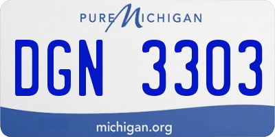 MI license plate DGN3303