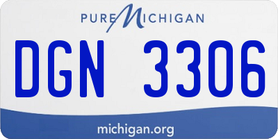 MI license plate DGN3306