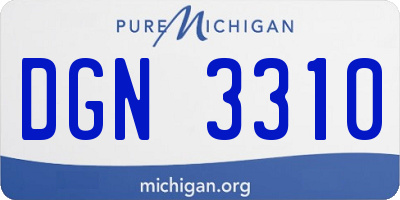 MI license plate DGN3310