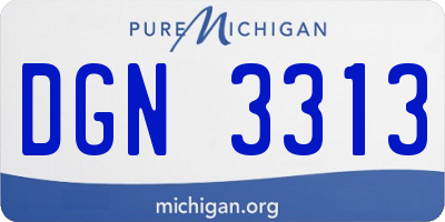 MI license plate DGN3313