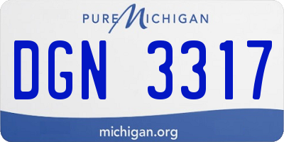 MI license plate DGN3317