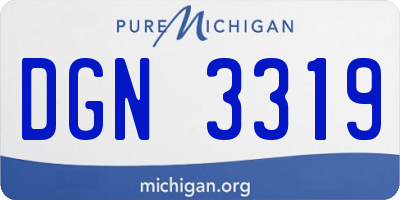 MI license plate DGN3319