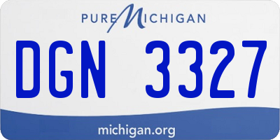 MI license plate DGN3327