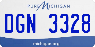 MI license plate DGN3328
