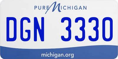 MI license plate DGN3330