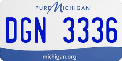MI license plate DGN3336