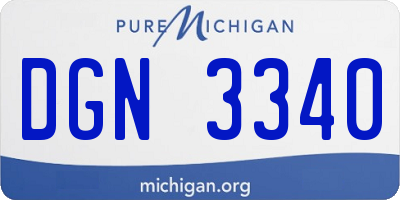 MI license plate DGN3340