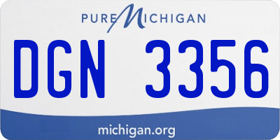 MI license plate DGN3356
