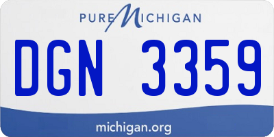 MI license plate DGN3359