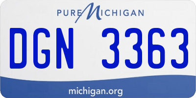 MI license plate DGN3363