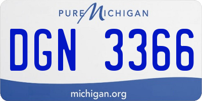 MI license plate DGN3366