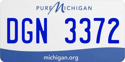 MI license plate DGN3372