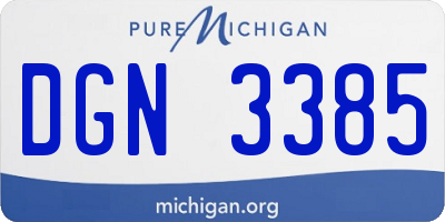MI license plate DGN3385