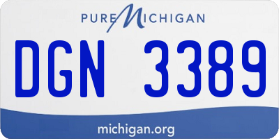 MI license plate DGN3389