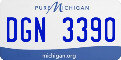 MI license plate DGN3390