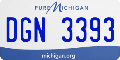 MI license plate DGN3393