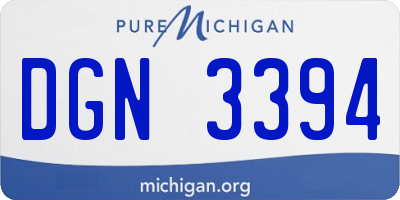 MI license plate DGN3394