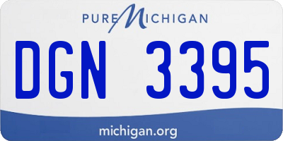 MI license plate DGN3395